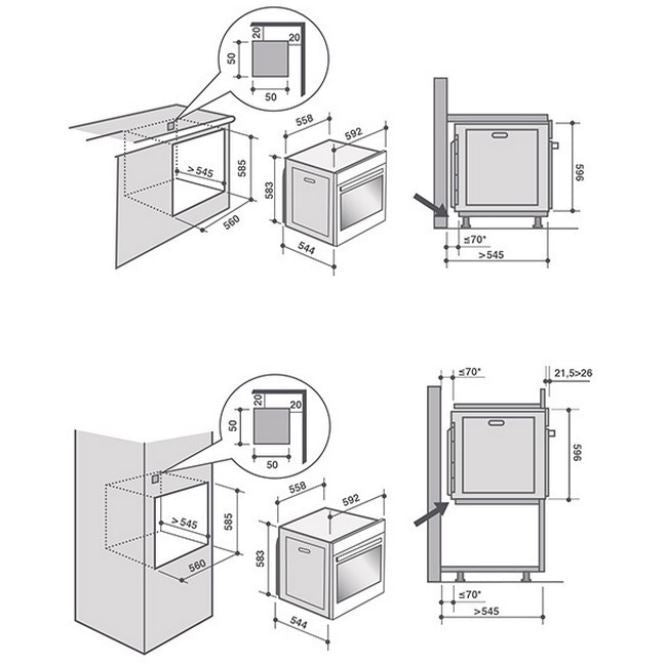 60cm Built-In Pyrolytic Single Oven Stainless Steel | DOP7350X