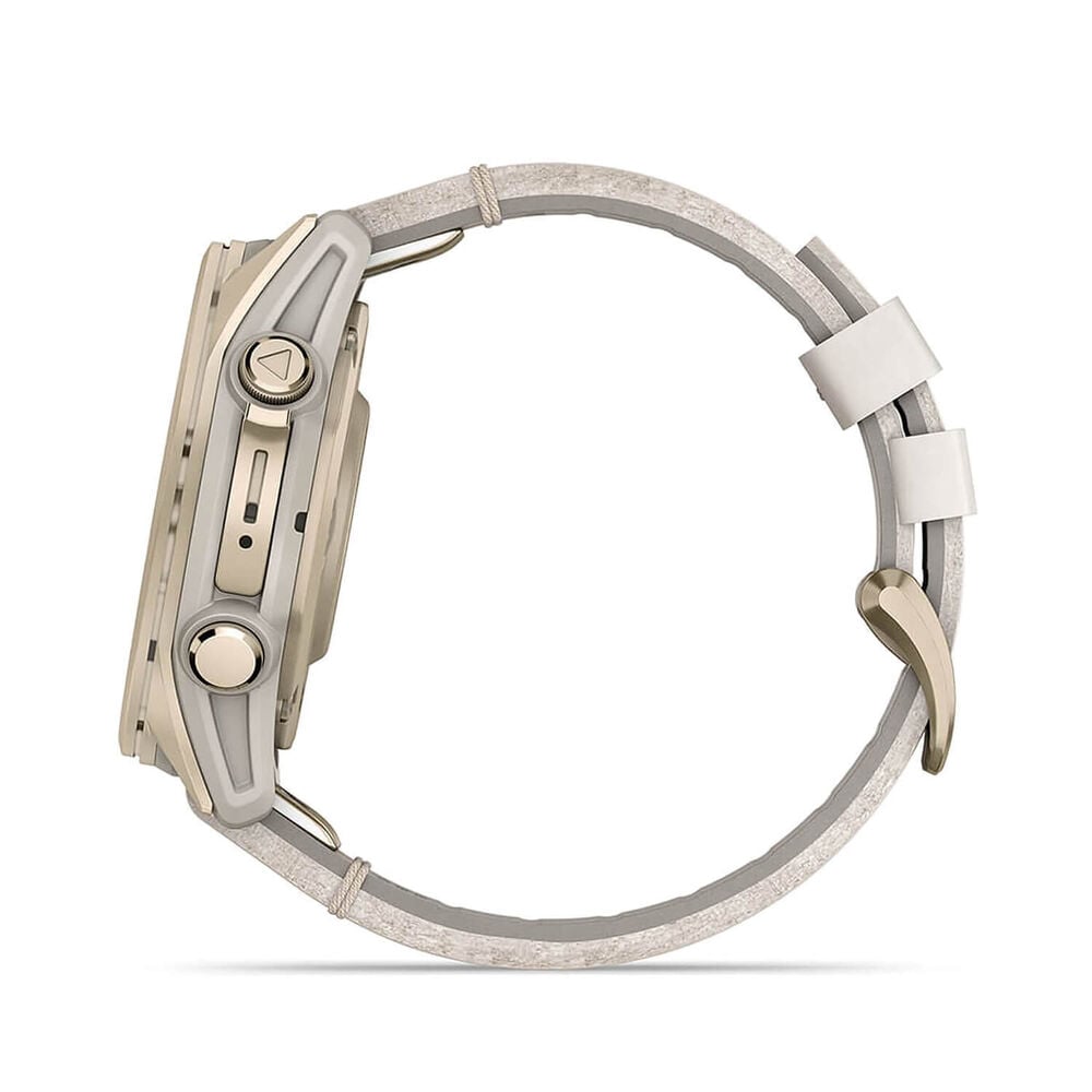 Fenix 8 43mm AMOLED Sapphire Soft Gold SS / Fog Grey Leather Band Exclusive