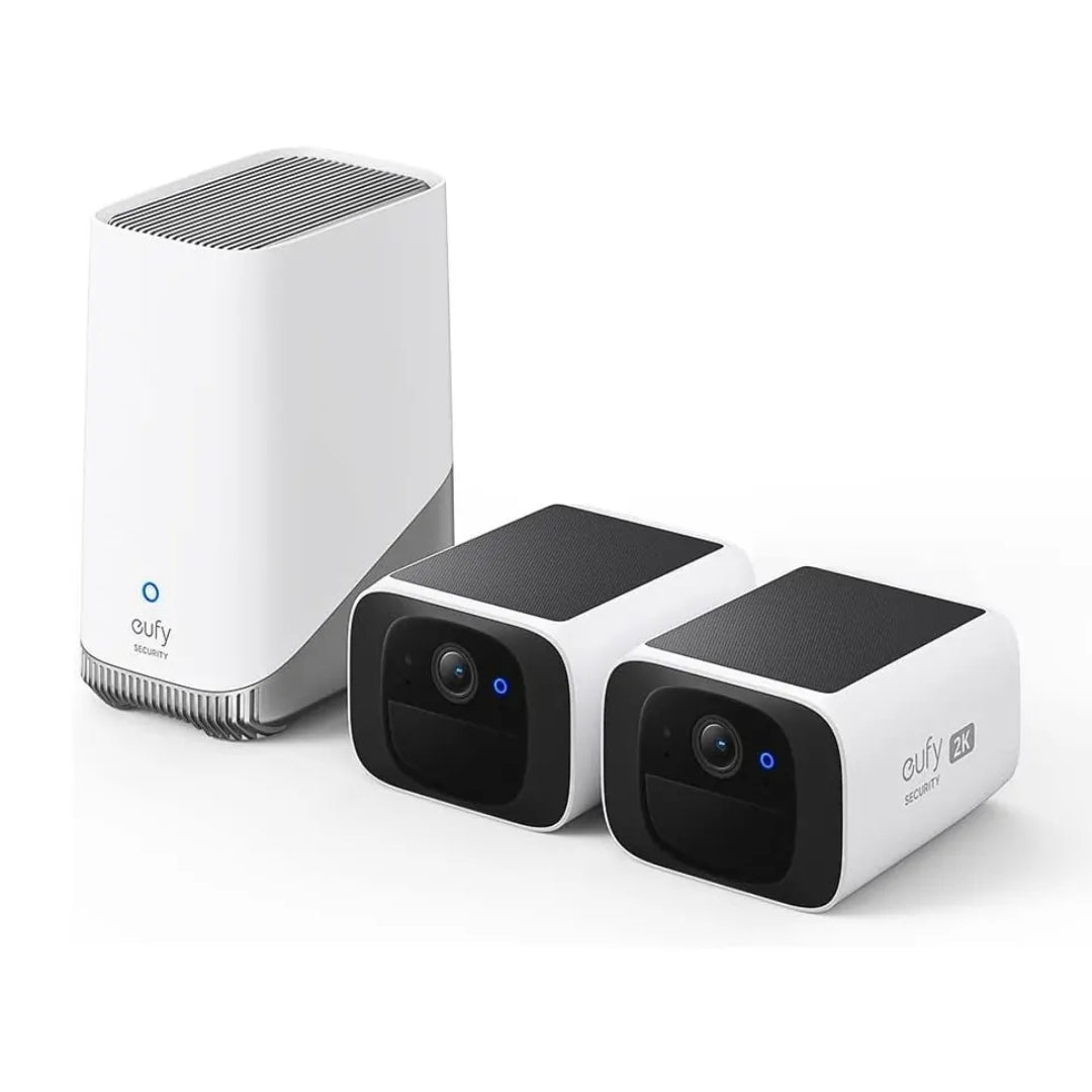 Eufy SoloCam S220 2 Pack with HomeBase 3 | White E8134328