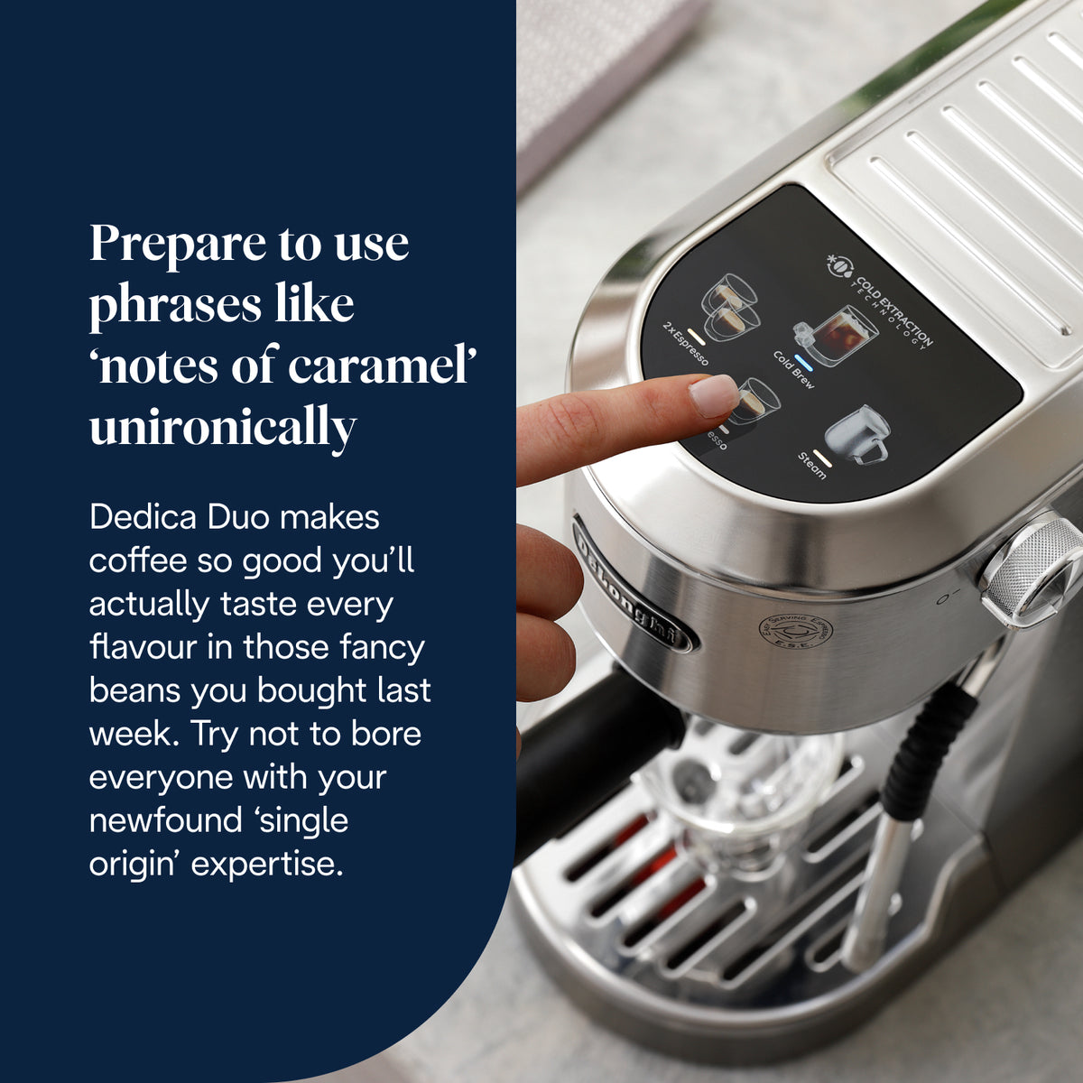 Dedica Duo Espresso Coffee Machine | Metal