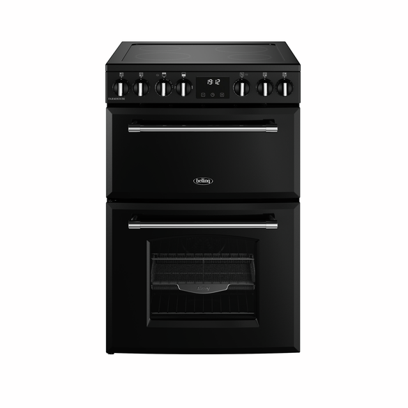 Farmhouse 60cm Electric Ceramic Mini Range Cooker Black | 444411810