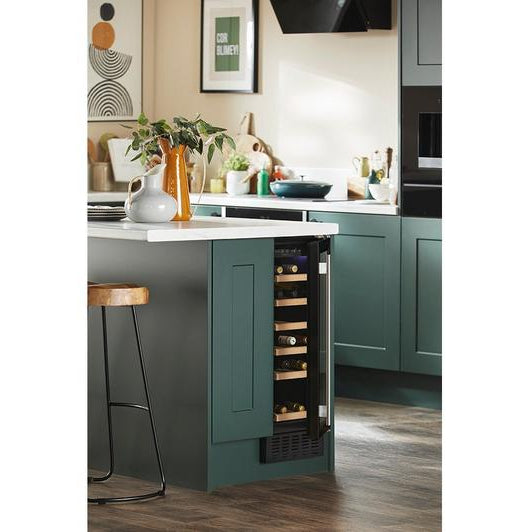 30cm 20 Bottle Freestanding Undercounter Wine Cooler – Black