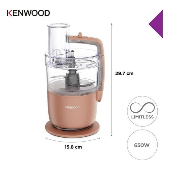 Kenwood MultiPro Go 1.3L Food Processor Clay Red FDP22.130RD