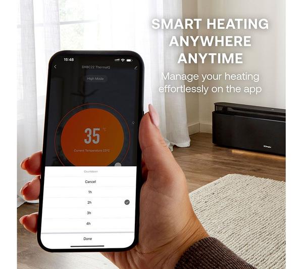 ThermaIQ 2.2kW Smart Baseboard Convector Heater Black | DXBC22