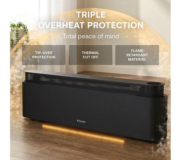 ThermaIQ 2.2kW Smart Baseboard Convector Heater Black | DXBC22