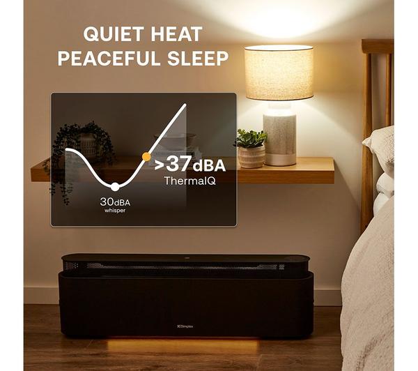 ThermaIQ 2.2kW Smart Baseboard Convector Heater Black | DXBC22