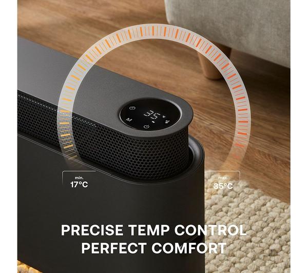 ThermaIQ 2.2kW Smart Baseboard Convector Heater Black | DXBC22