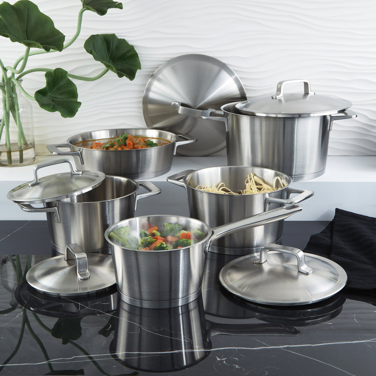 BergHoff Meta 10-Piece Stainless Steel Cookware Set 1315155