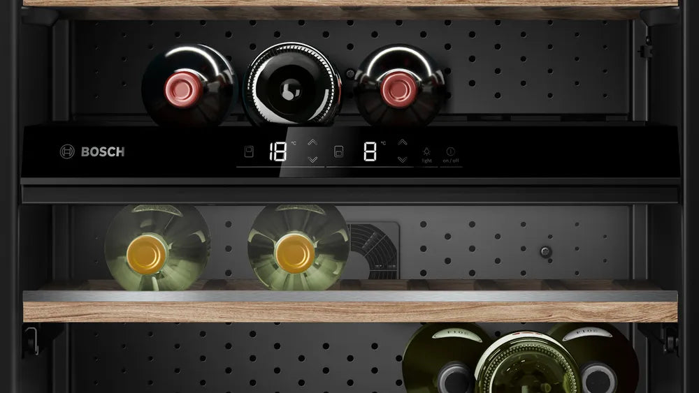 Bosch Series 6 Wine Cooler With Glass Door with Integrated Handle | Black - KWK16ABGAG Redmond Electric Gorey