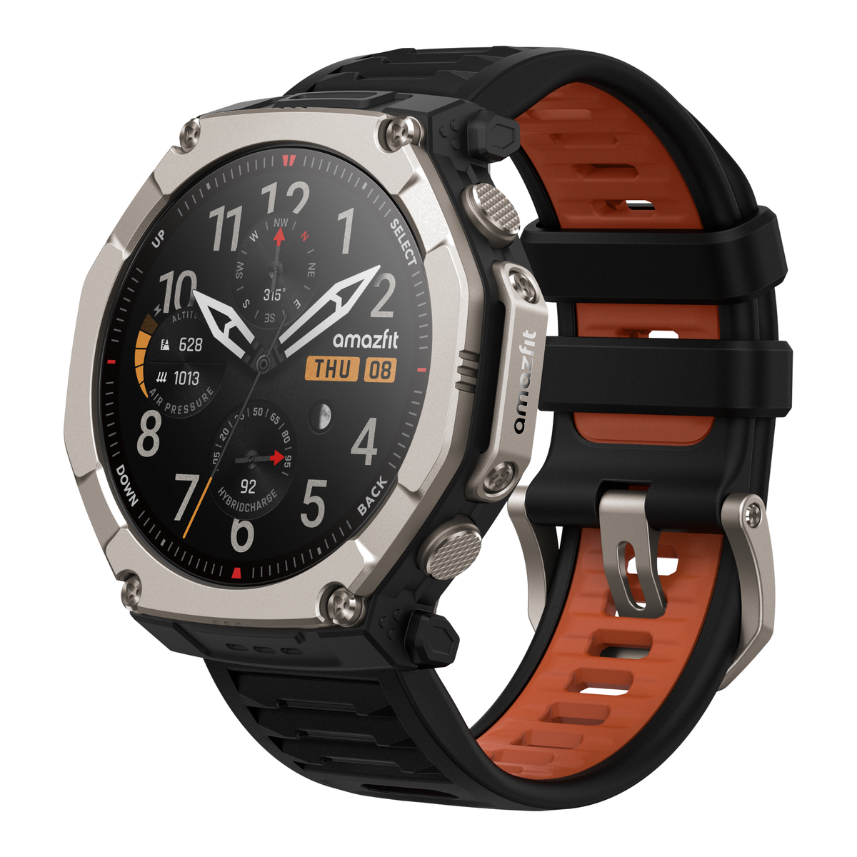 Amazfit T-Rex Ultra 2 51mm Smartwatch, Black Magma 146-W2550GL2N