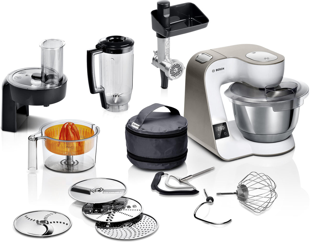 Bosch Series 4 MUM5 Stand Mixer with Integrated Scales 1000W, White MUM5XW40G