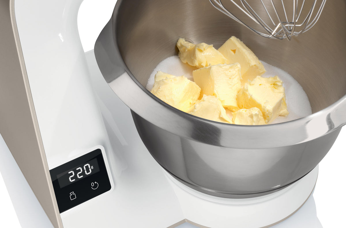 Bosch Series 4 MUM5 Stand Mixer with Integrated Scales 1000W, White MUM5XW40G