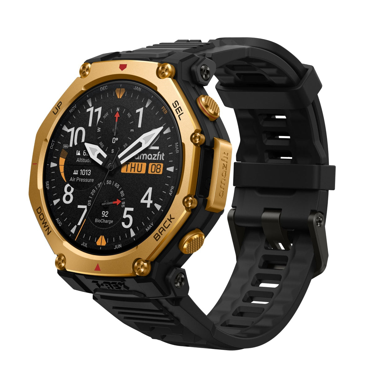 Amazfit T-Rex 3 Pro 48mm Smartwatch, Black Gold 146-W2443EU5N