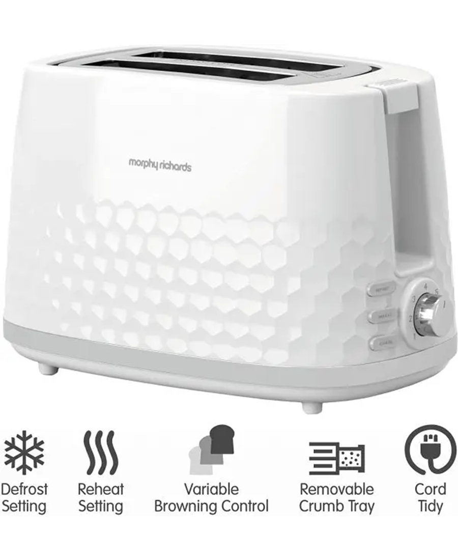 Morphy Richards 2 Slice Hive Toaster | White - 220034 Redmond Electric Gorey