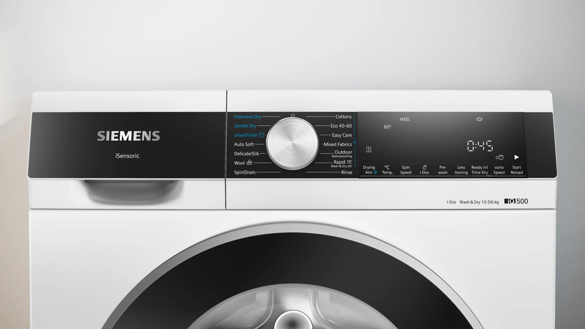 Siemens IQ500 Washer Dryers 10.5kg/6kg, 1400rpm with iDos | White - WN54G1A1GB Redmond Electric Gorey