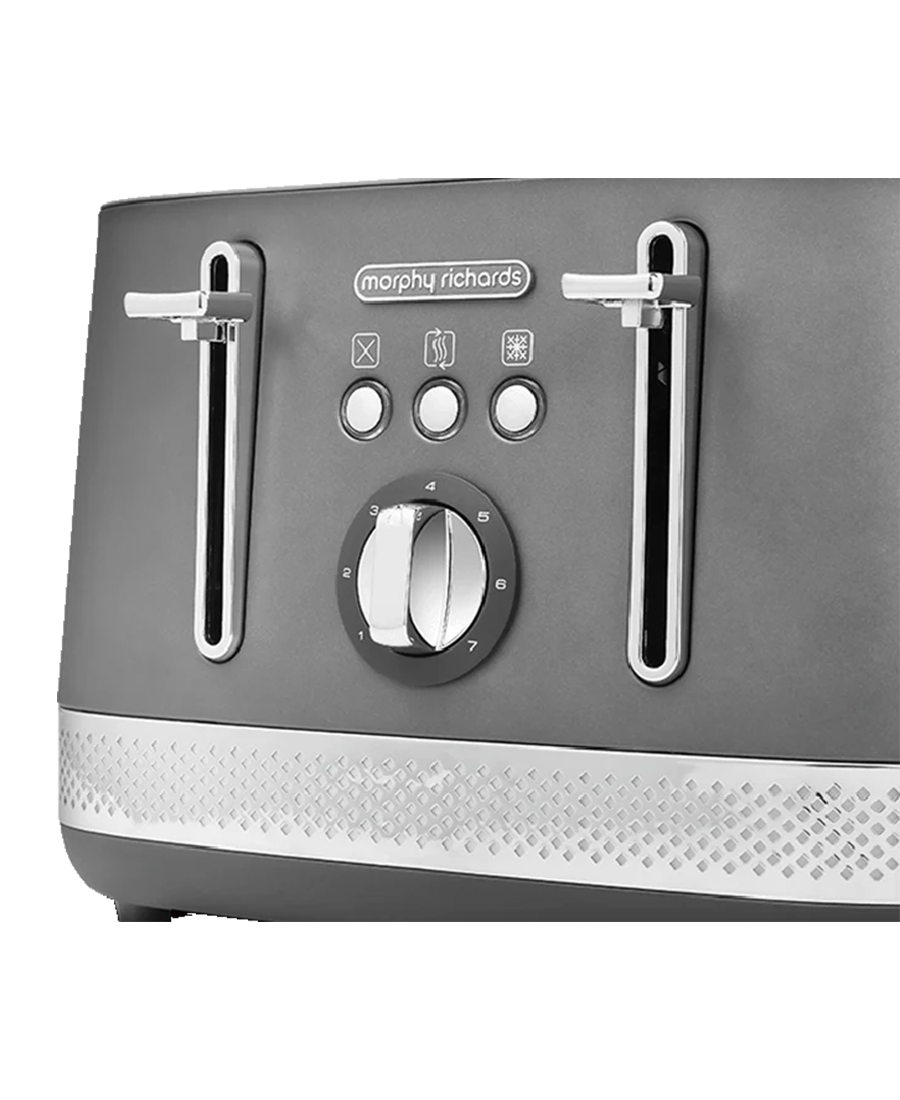 Morphy Richards Illumination 4 Slice Toaster | Titanium Grey - 248022 Redmond Electric Gorey