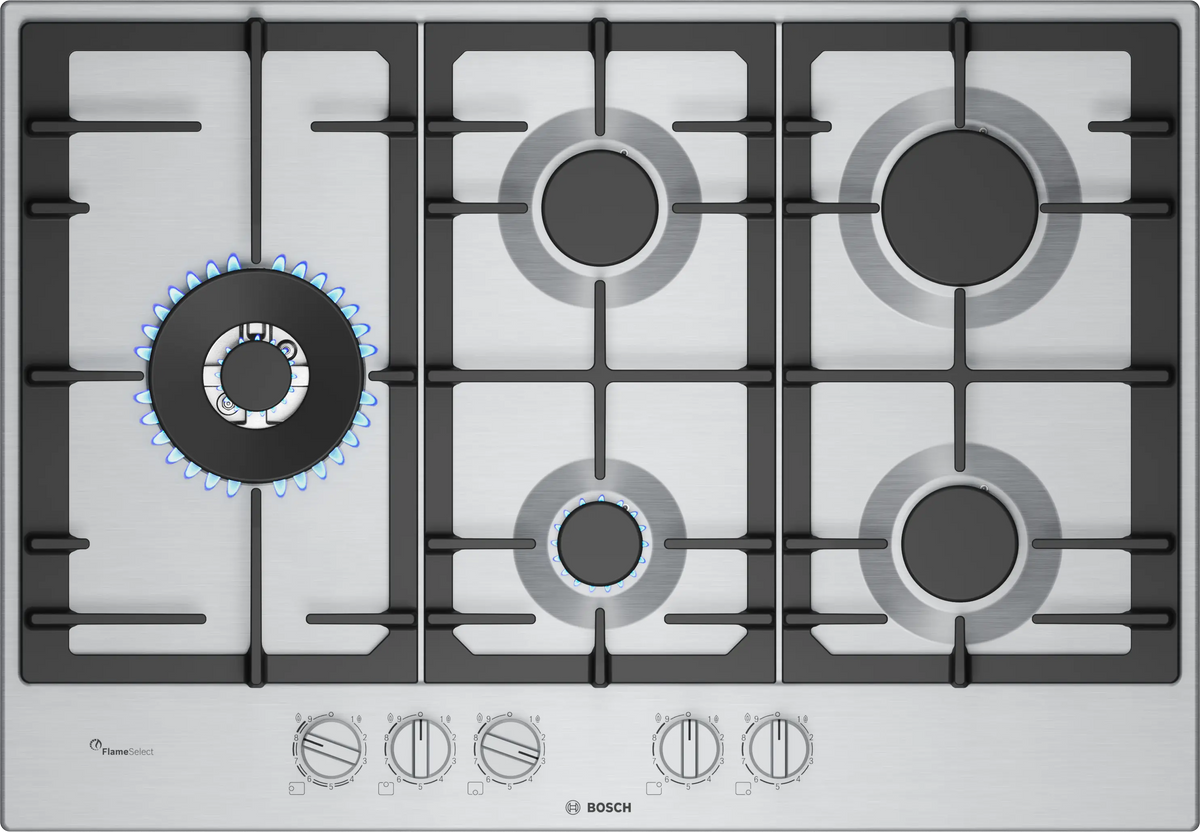 Series 6 75cm 5 Burner Gas Hob – Stainless Steel