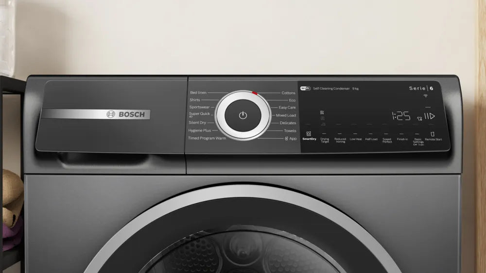 Bosch Series 6, 9kg Heat Pump Dryer | Cast Iron Grey - WQH246DRIE Redmond Electric Gorey