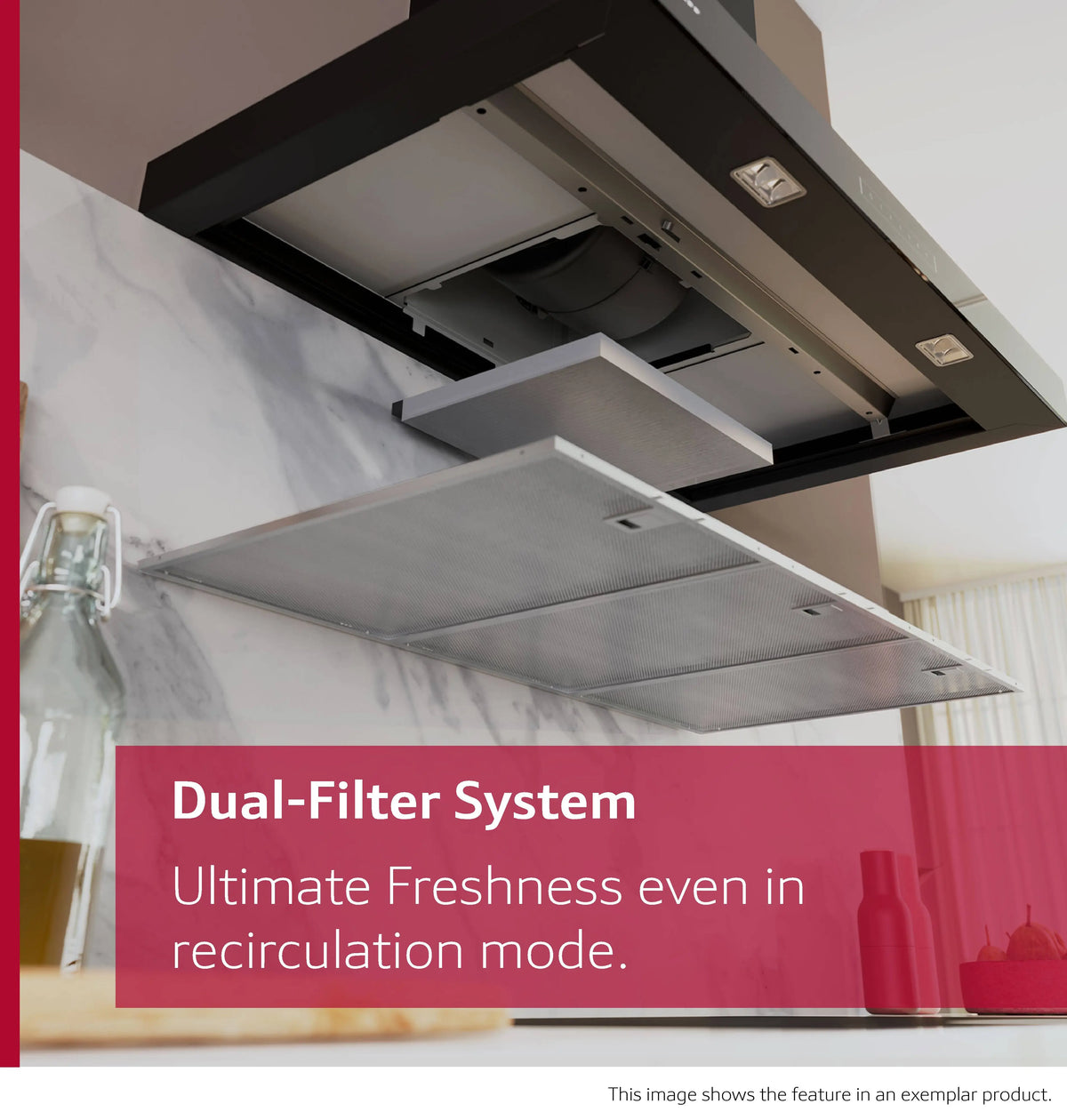 N 70 90cm Wall-Mounted Cooker Hood | Matt Black