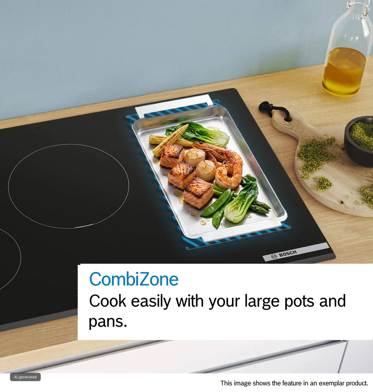 Series 6 80cm 5 Zone Induction Hob Black