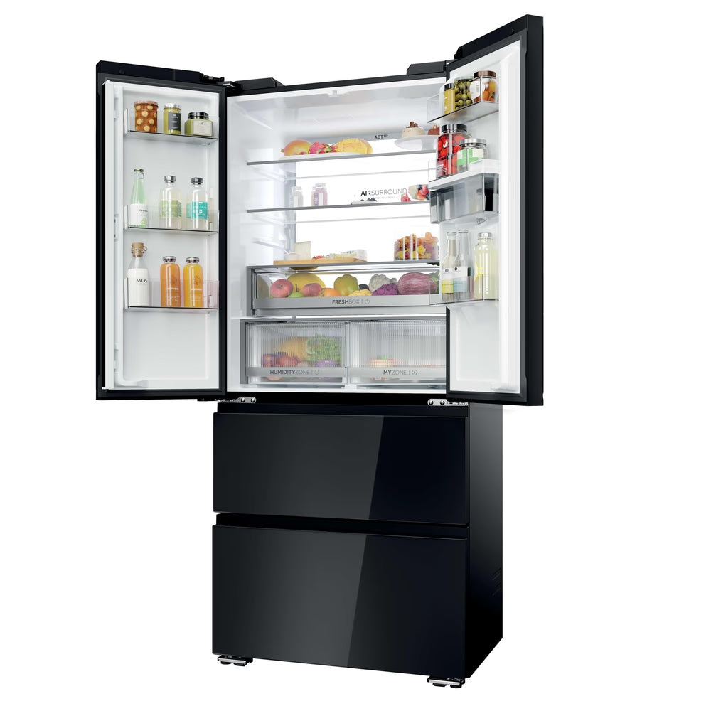 Haier FD 83 7 Multi Door Fridge Freezer | 190cm (H) | Black Glass - HFKR7819DWGB Redmond Electric Gorey