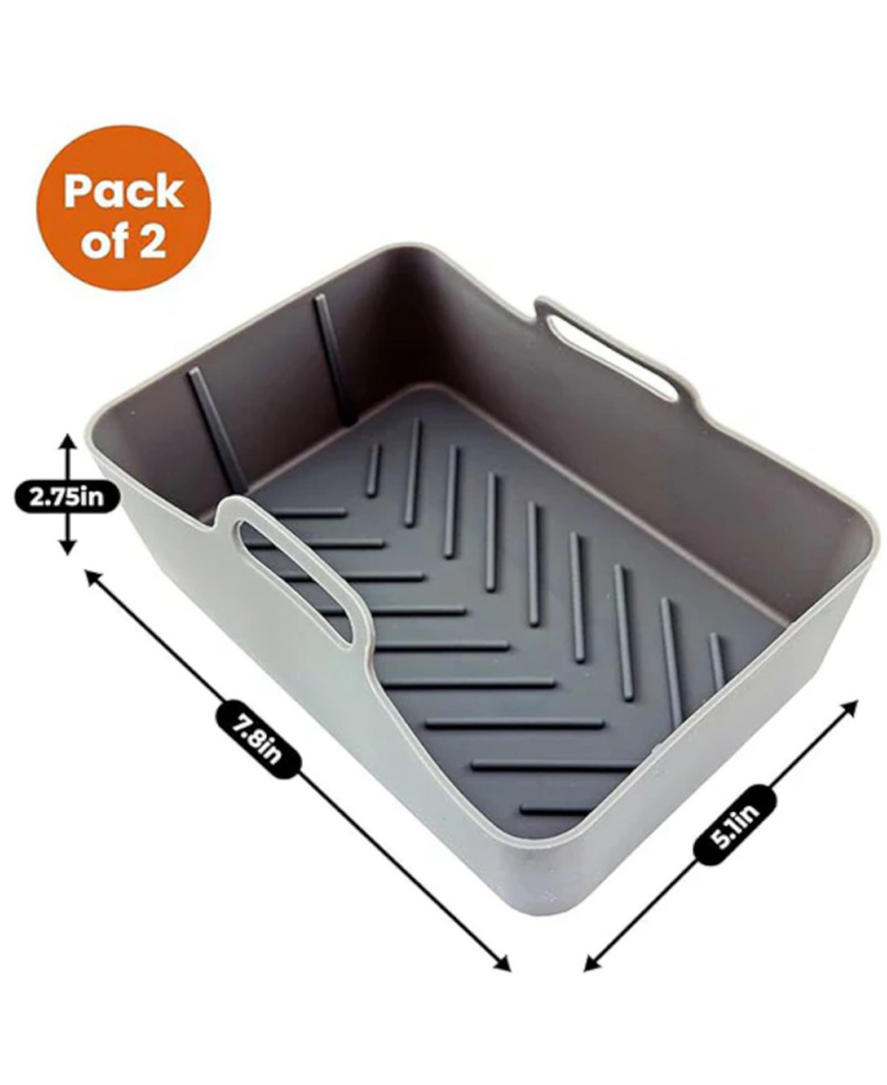 Rectangular Reusable Air Fryer Liners | Pack of 2