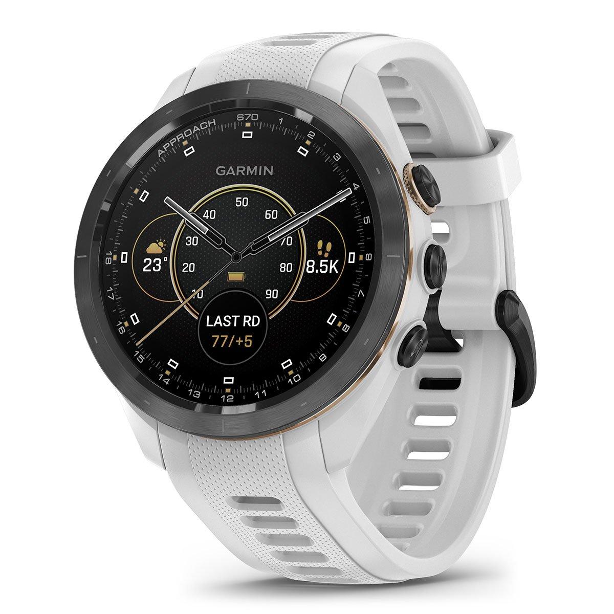 Approach S70 42mm Black Ceramic Bezel with White Silicone Band