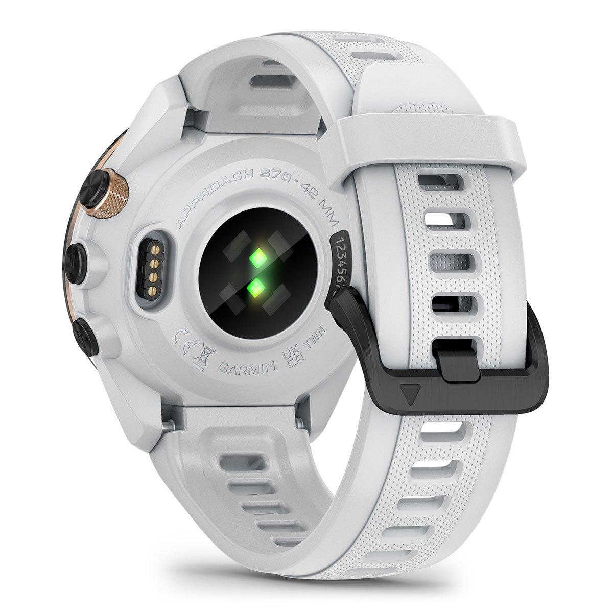 Approach S70 42mm Black Ceramic Bezel with White Silicone Band