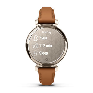 Lily 2 Classic Cream Gold Tan Leather Band