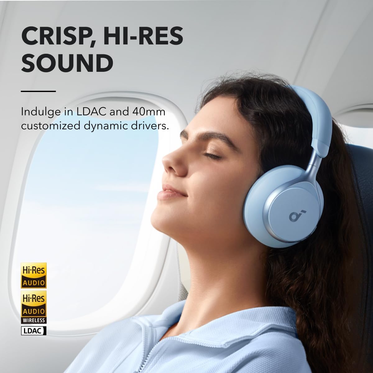 Space One Active Noise Cancelling Headphones | Blue