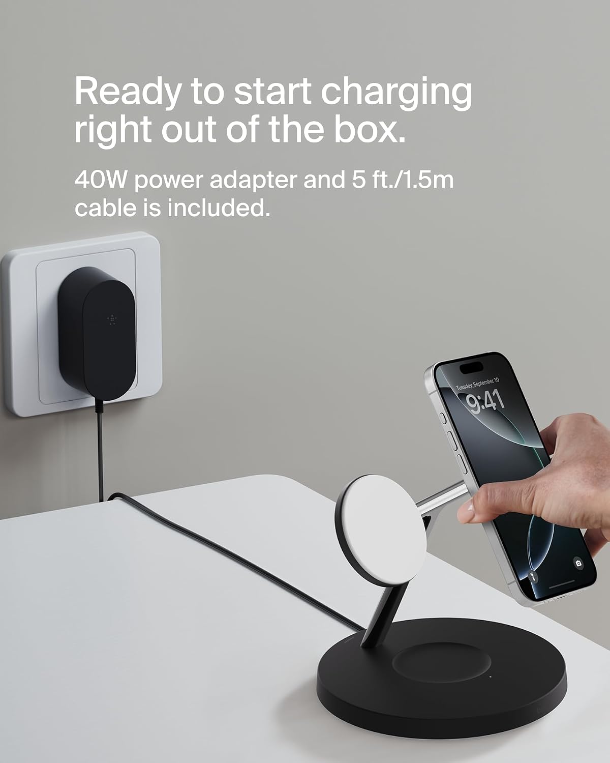BoostCharge Pro Magnetic Wireless Charging Pad 15W Black
