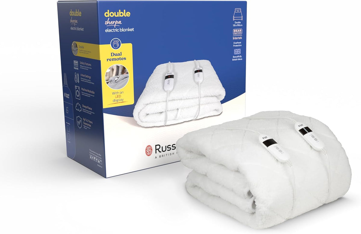 Double Dual-Control Sherpa Electric Blanket