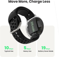 Active 2 (Round) Black Sport Silicone
