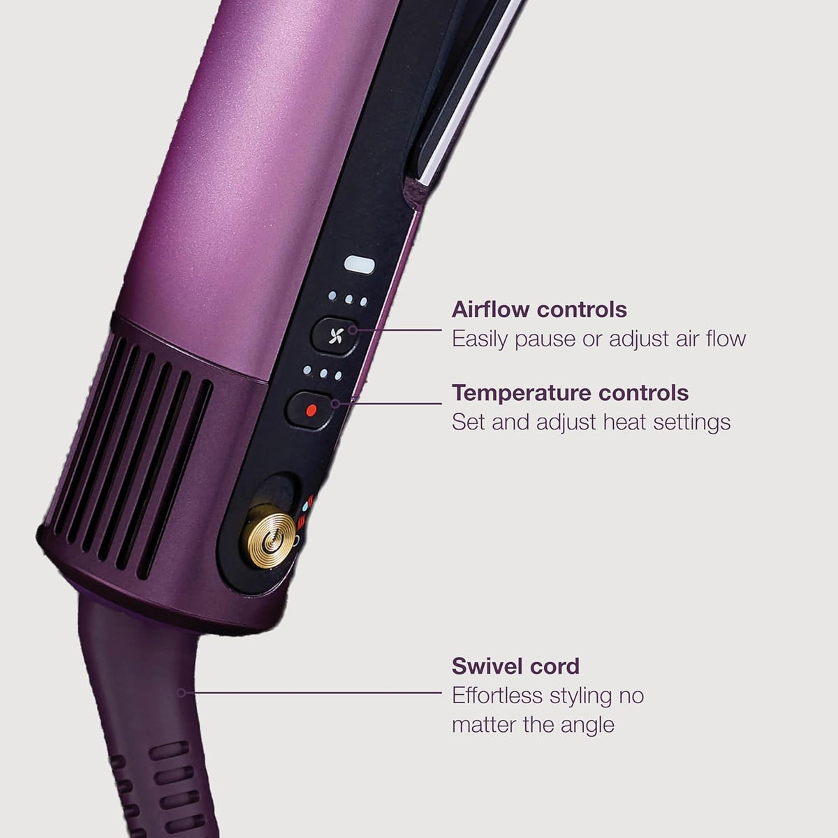 Shark SilkiPro Hair Straightener + Dryer in One with Storage Case | Plum Satin - HT401UKPU Redmond Electric Gorey