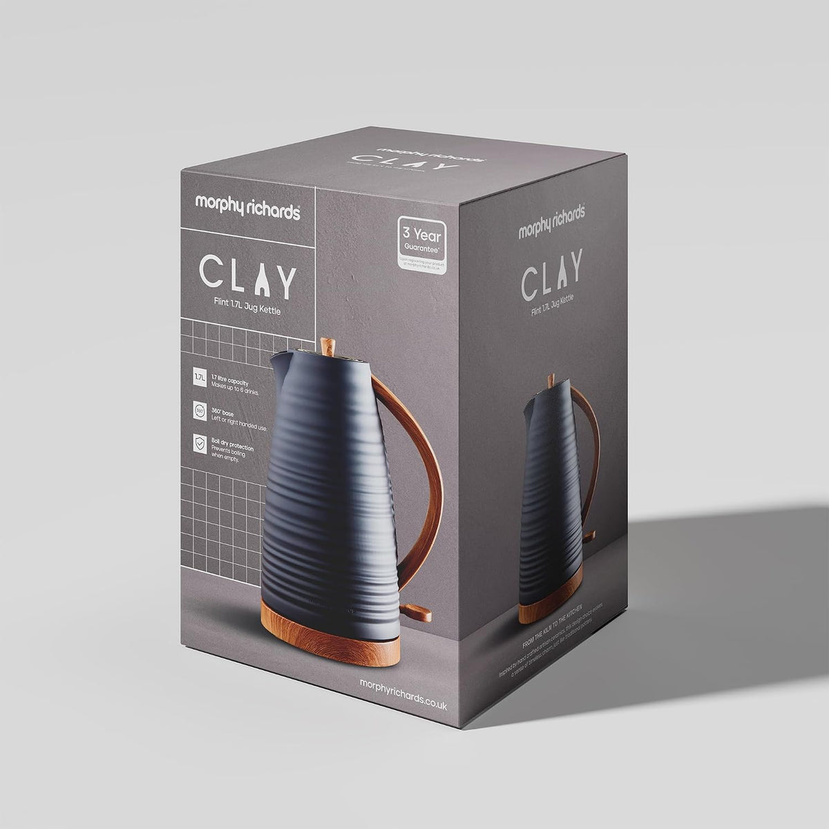 Clay 1.7L Jug Kettle Flint