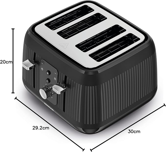 Dawn 4 Slice Toaster Midnight Black