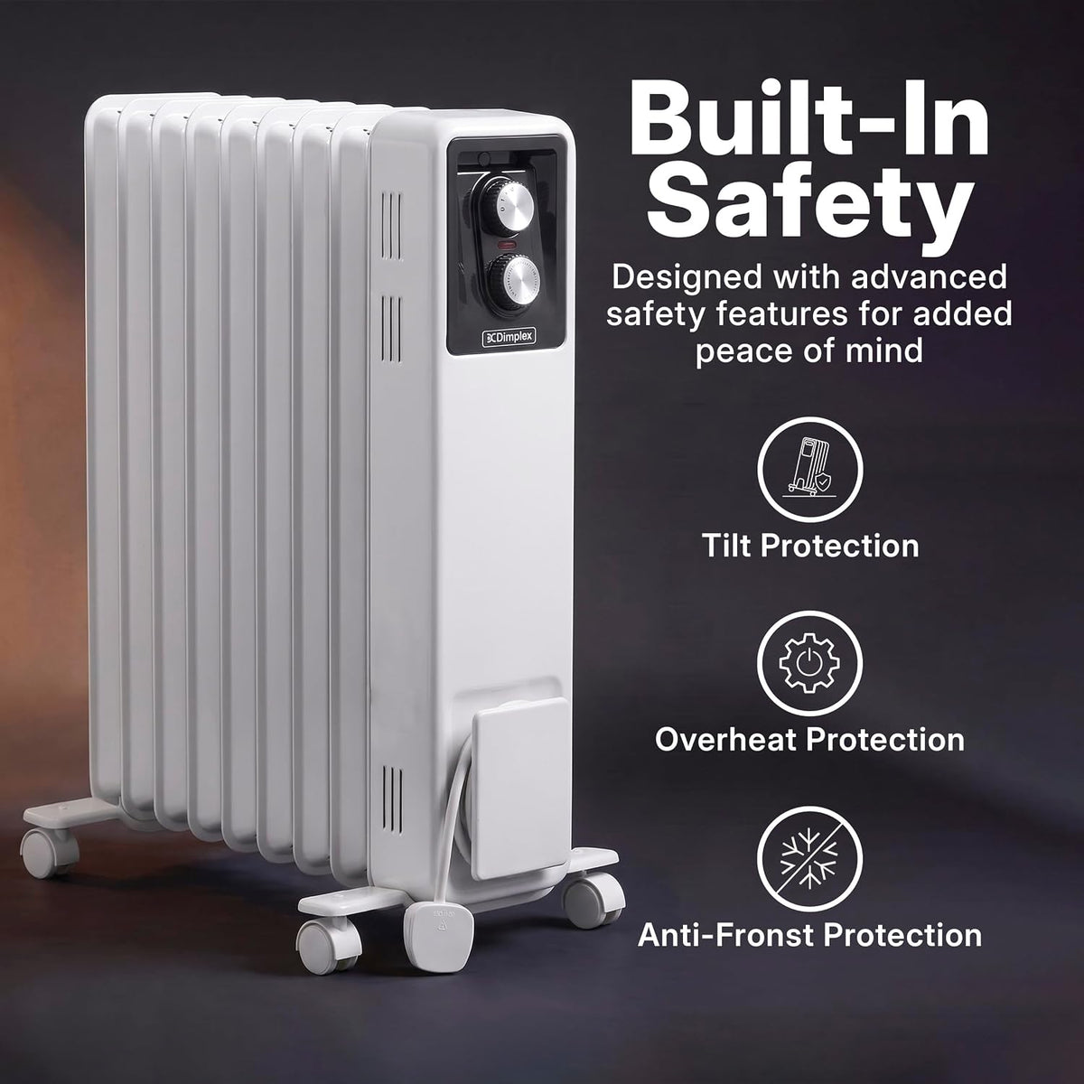 OCR 2000W Oil Filled Column Radiator White | OCR20
