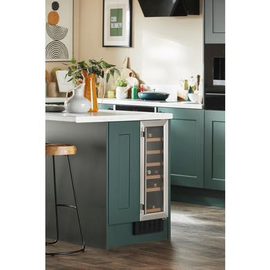 CDA 30cm 19 Bottle Undercounter Wine Cooler Stainless Steel CFWC304SS