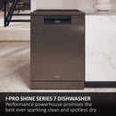 Haier I-Pro Shine Series 7 14 Place Dishwasher | Graphite -  XF4A4M4PDA-80