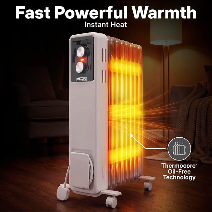 OCR 2000W Oil Filled Column Radiator White | OCR20