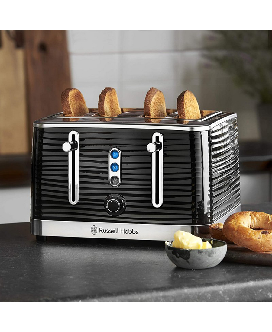 Russell Hobbs Inspire 4 Slice Toaster | Black - 24381 Redmond Electric Gorey
