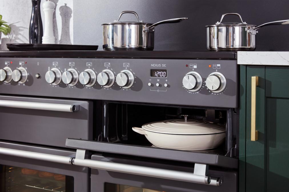 Rangemaster Nexus SE 110cm Dual Fuel Range Cooker | Stainless Steel with Chrome Trim - NEXSE110DFFSS/C Redmond Electric Gorey