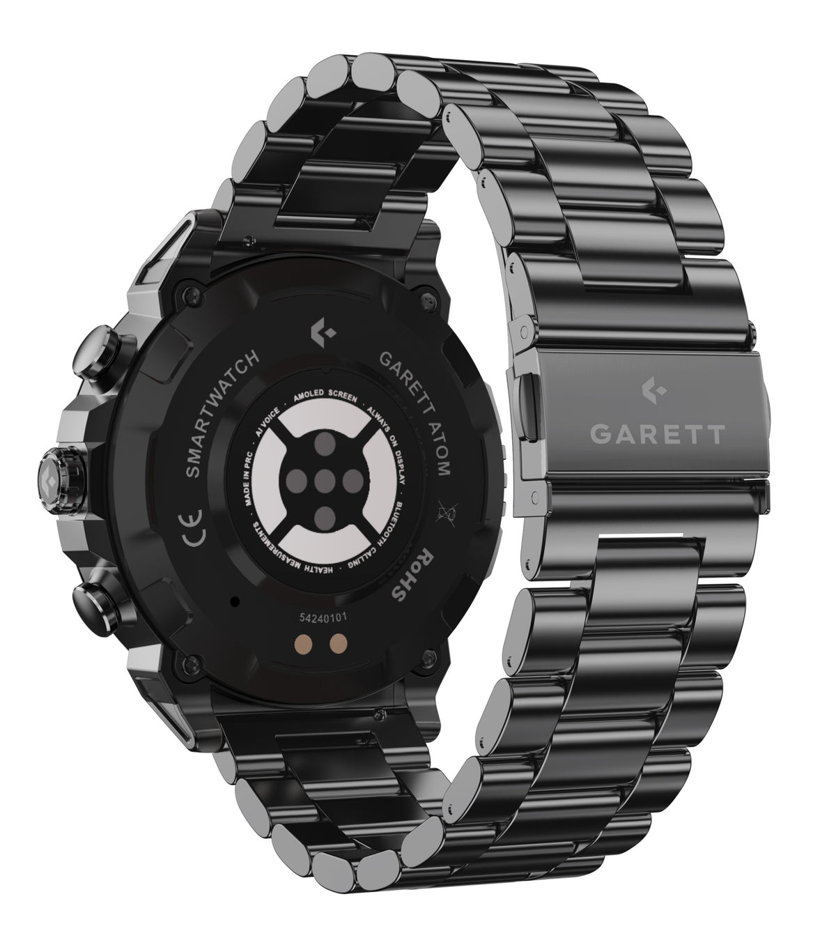 Atom Smart Watch Black Steel