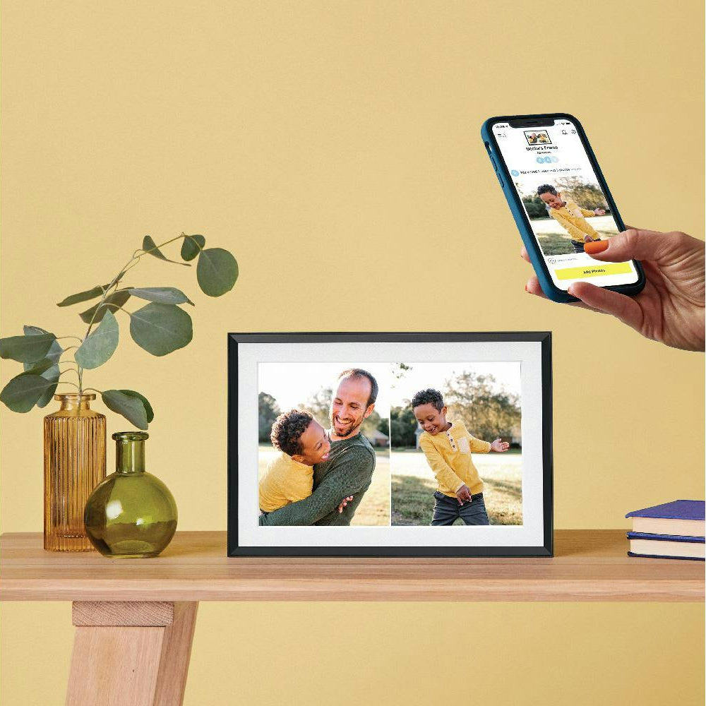 Aura Carver 10.1" Digital Photo Frame with Mat - Clay - AF905-MBLK Redmond Electric