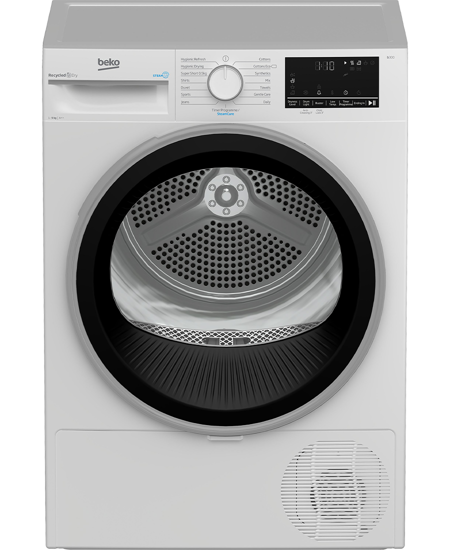 Beko 9kg Heat Pump Tumble Dryer SteamCure B3T49231DW Redmond Electric Gorey