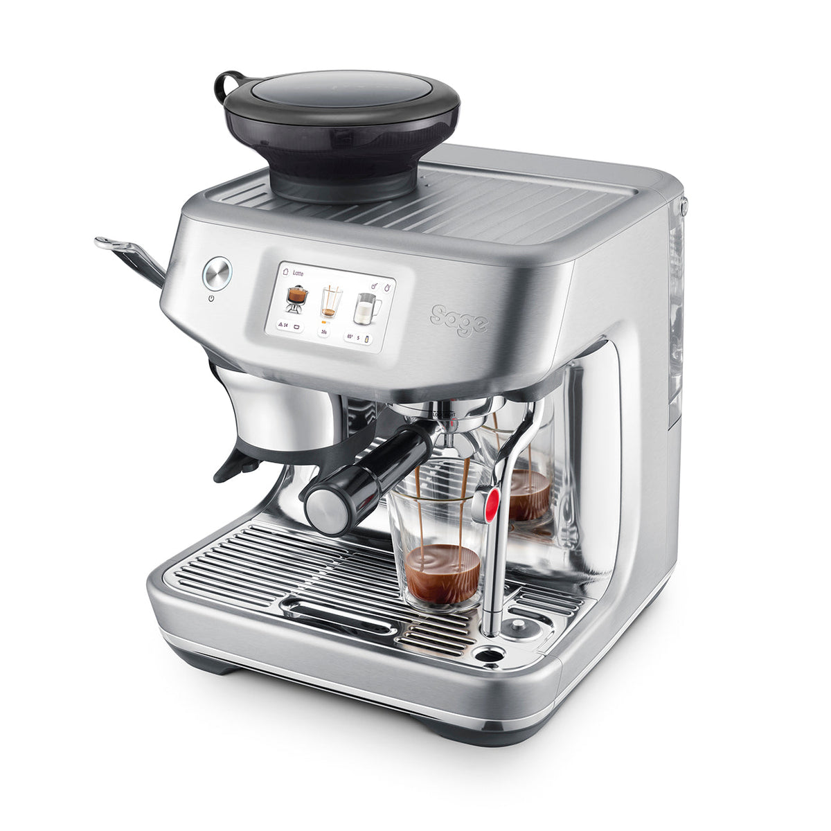 Sage Barista Impress Coffee Machine, Black Truffle SES882BST4GUK1