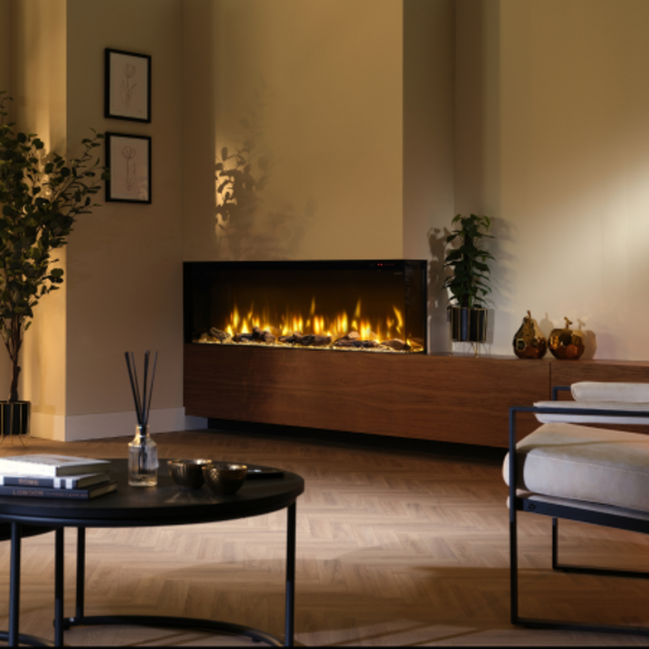 Ignite Bold 74 Inch Built In Electric Fire Black