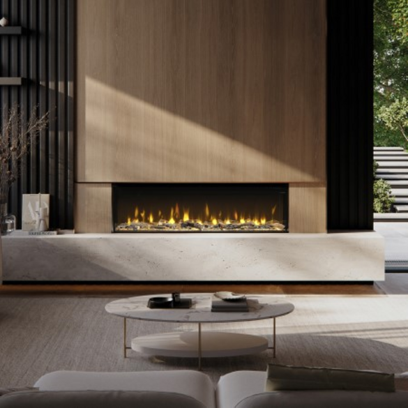 Ignite Bold 74 Inch Built In Electric Fire Black