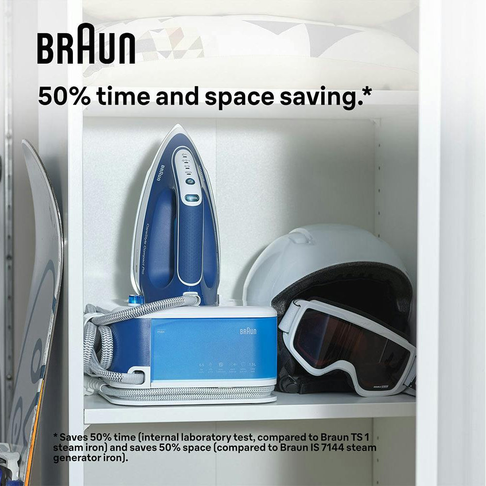 Braun 2400W CareStyle Compact Pro Steam Iron | Blue - IS2565BL