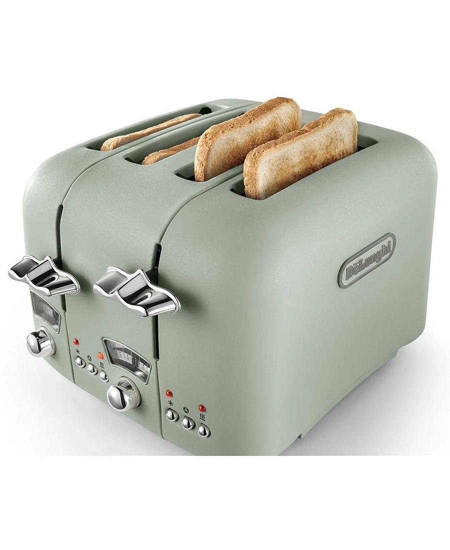 De'Longhi Argento Flora 4 Slice Toaster | Green - CT04.GR Redmond Electric Gorey